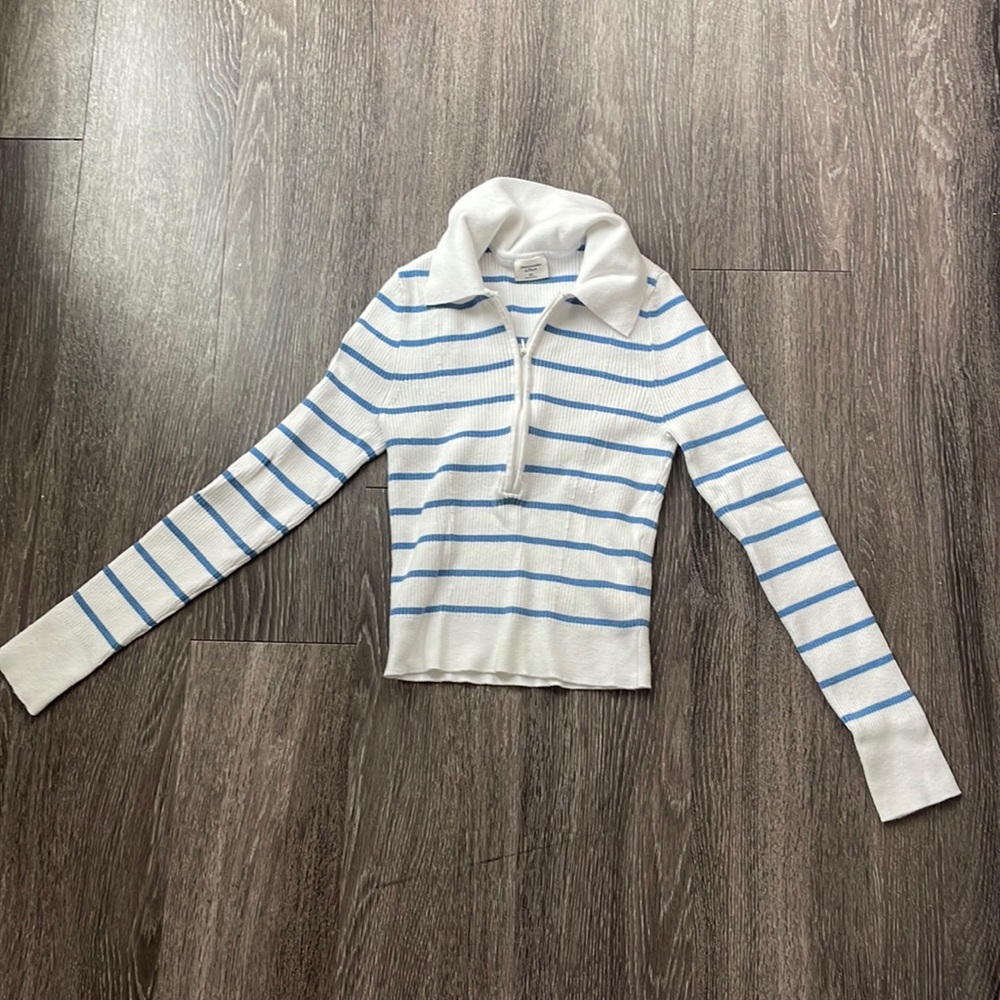Abercrombie & Fitch long sleeve slim-zip polo